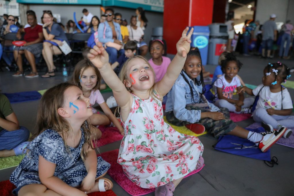 Kids at the New Worlds Reading 2025 Book Bash Read-Aloud