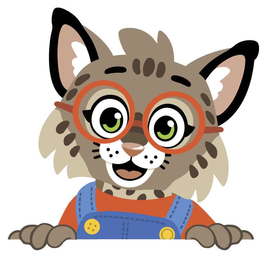 Brooks the Bobcat smiling.